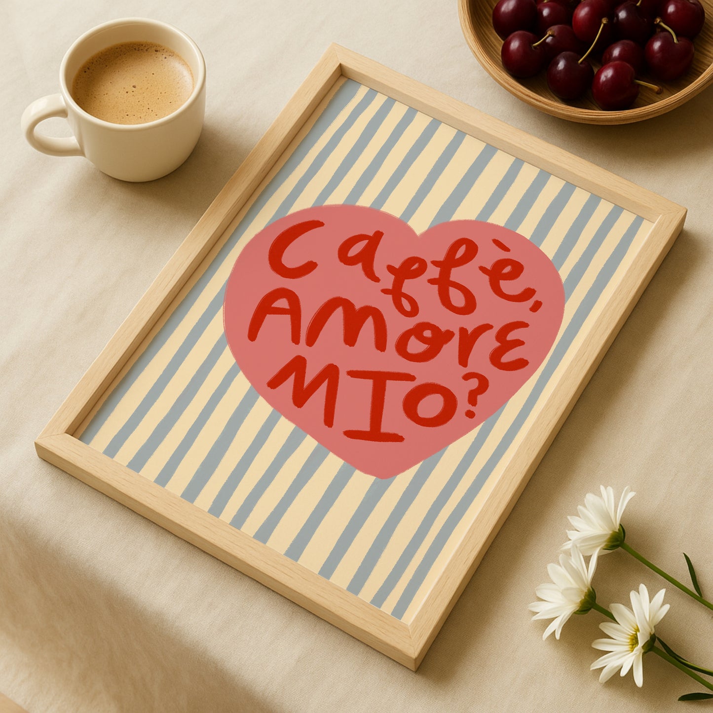 Caffe Amore Mio? | Coffee Print | UNFRAMED