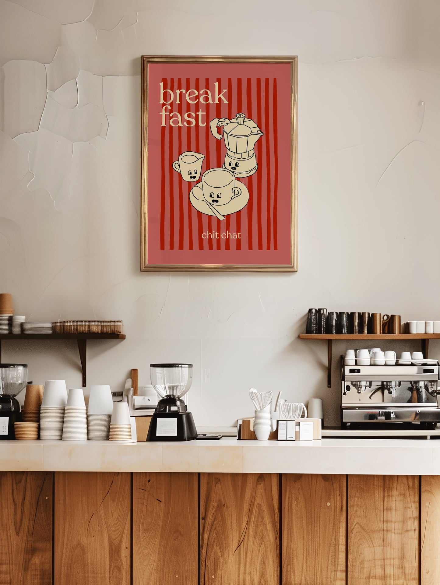 Breakfast Chit Chat | Coffee Print | UNFRAMED