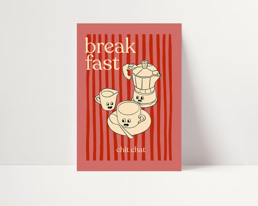 Breakfast Chit Chat | Coffee Print | UNFRAMED