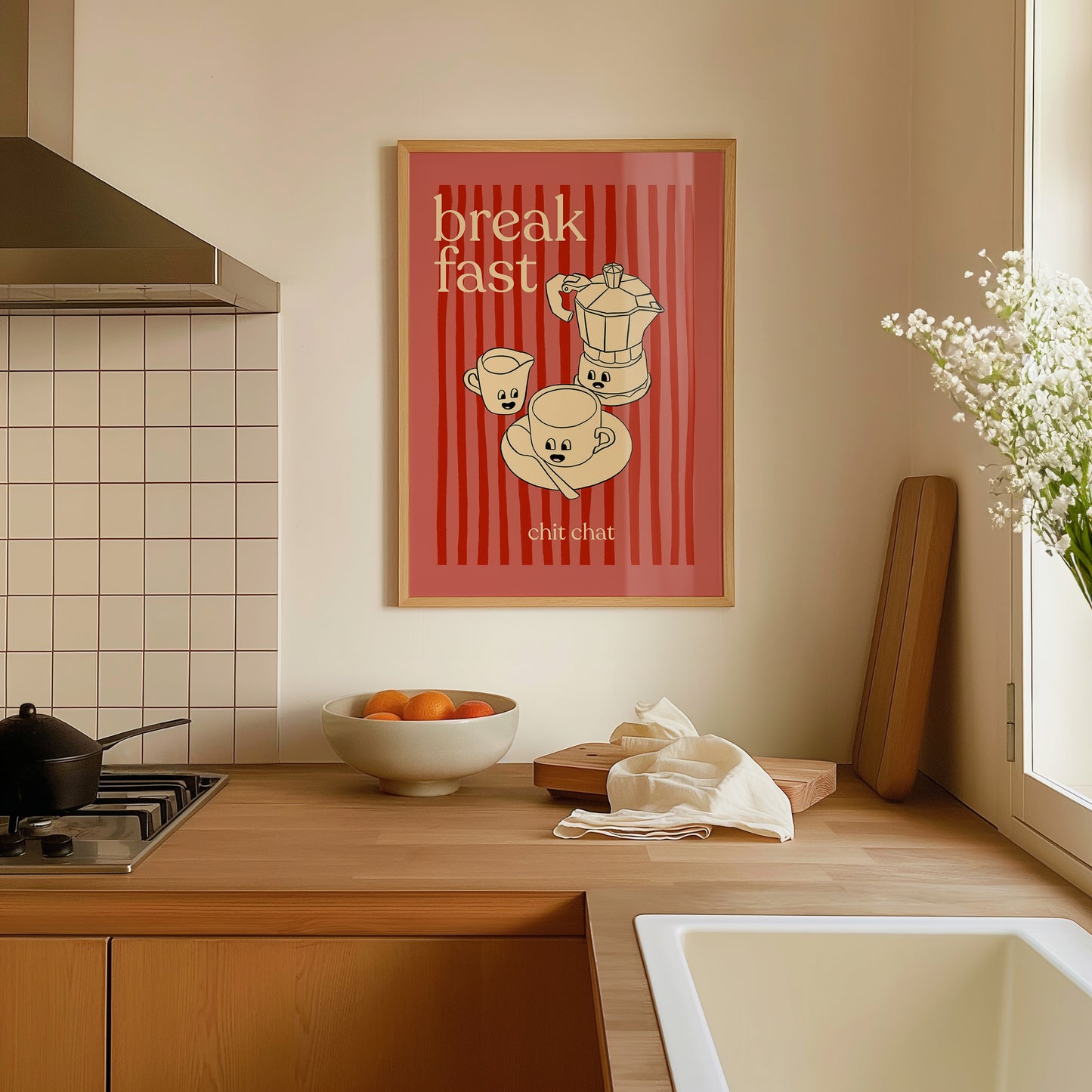 Breakfast Chit Chat | Coffee Print | UNFRAMED