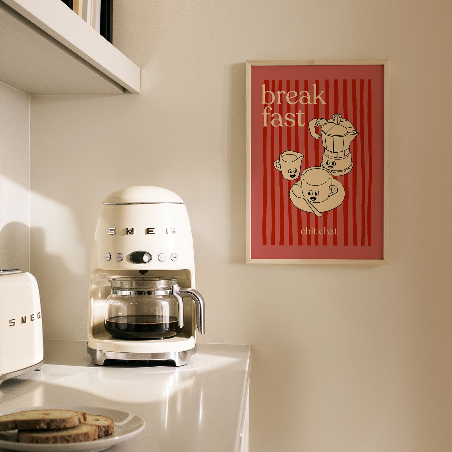 Breakfast Chit Chat | Coffee Print | UNFRAMED