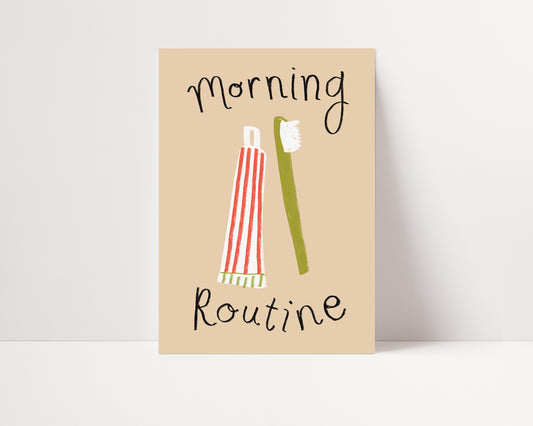 Morning Routine | Brush Teeth Print | UNFRAMED