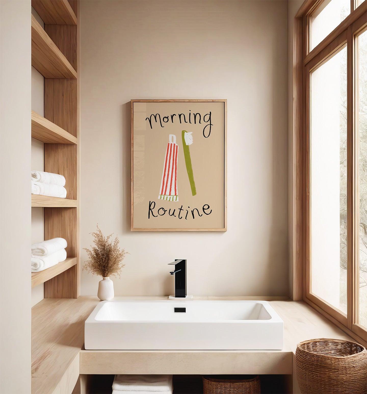 Morning Routine | Brush Teeth Print | UNFRAMED