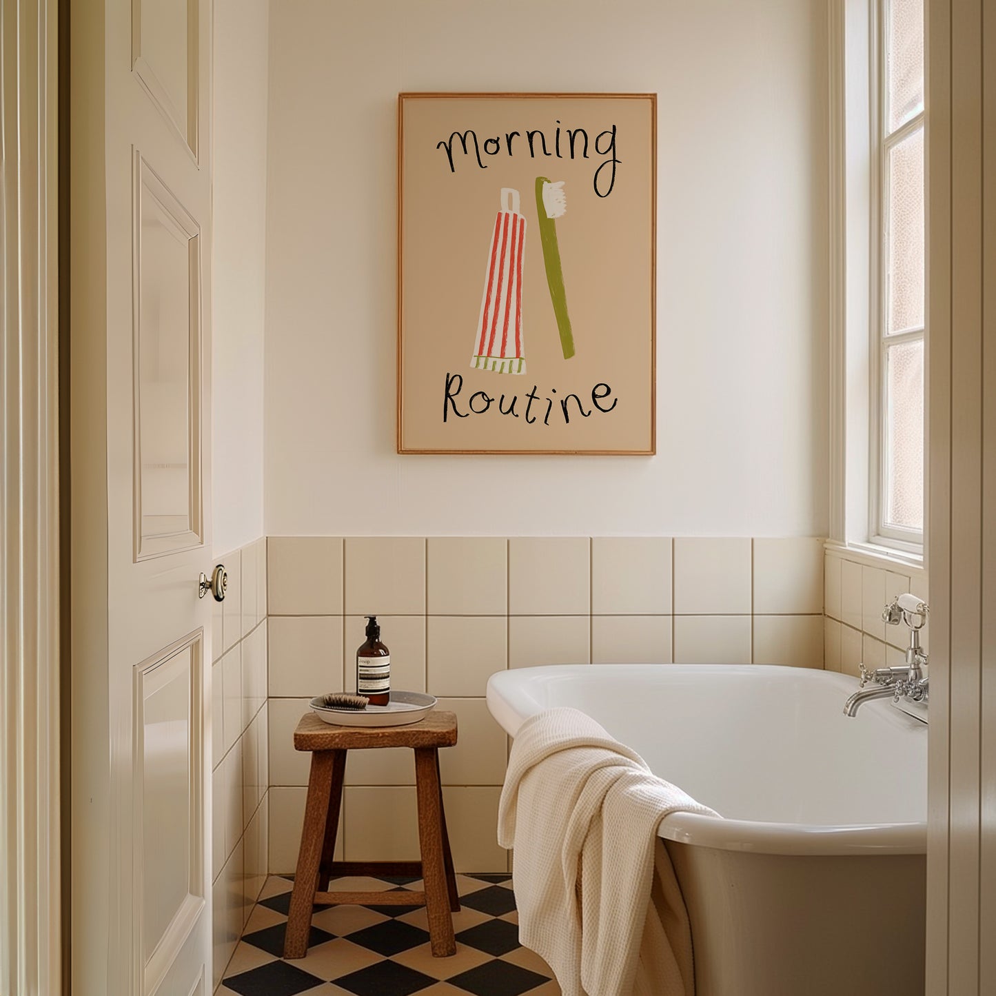 Morning Routine | Brush Teeth Print | UNFRAMED