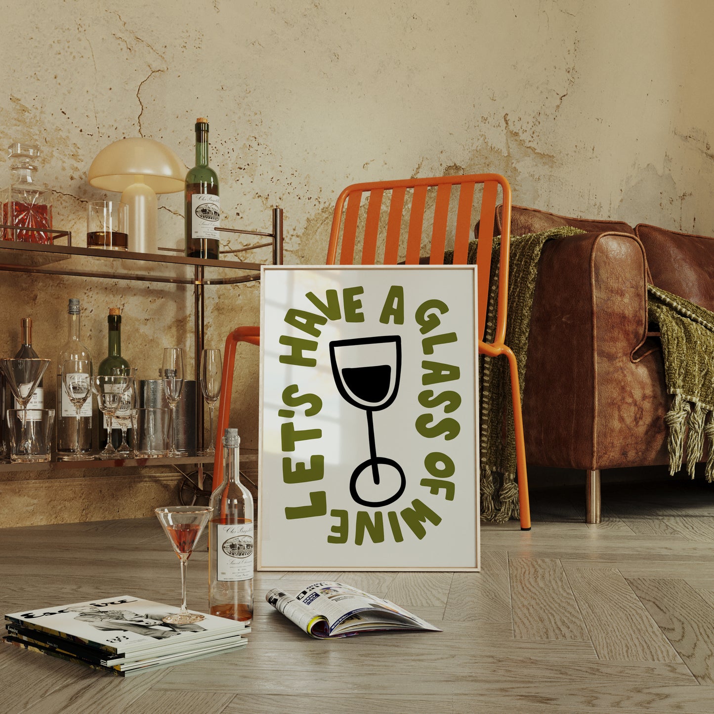 Let's Have a Glass | Wine Poster | UNFRAMED