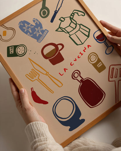 La Cucina | Italian Kitchen Print | UNFRAMED