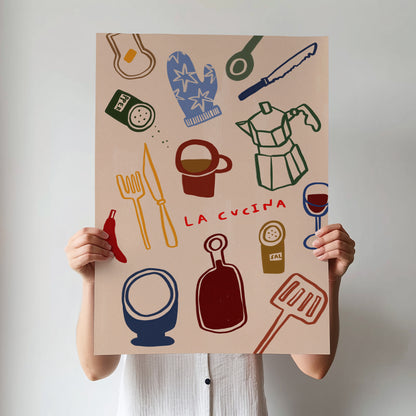 La Cucina | Italian Kitchen Print | UNFRAMED