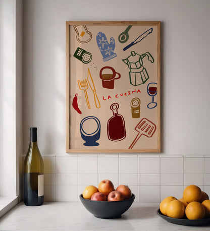 La Cucina | Italian Kitchen Print | UNFRAMED