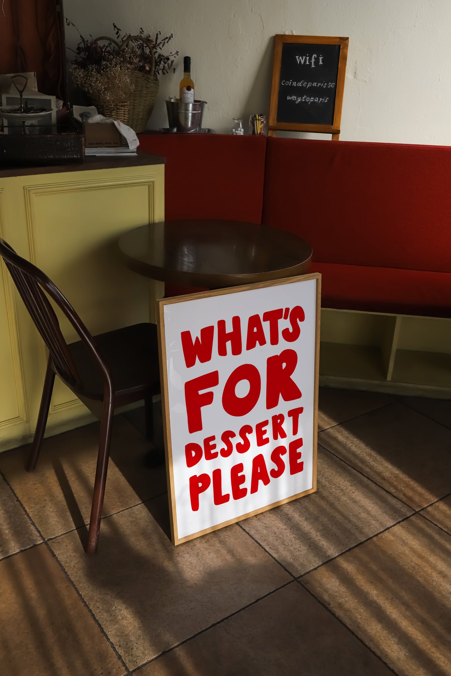 What's For Dessert Please? | Typography Poster | UNFRAMED