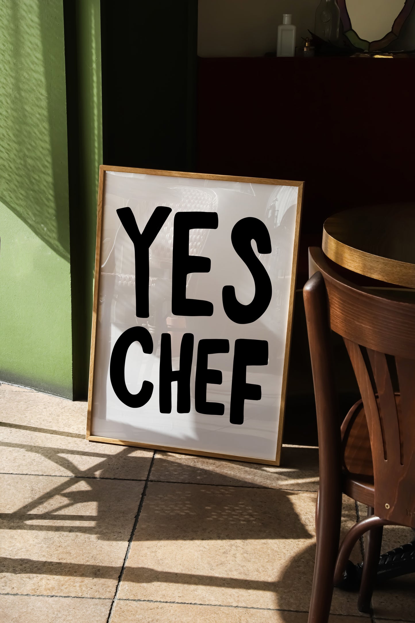 Yes Chef | Kitchen Poster | UNFRAMED