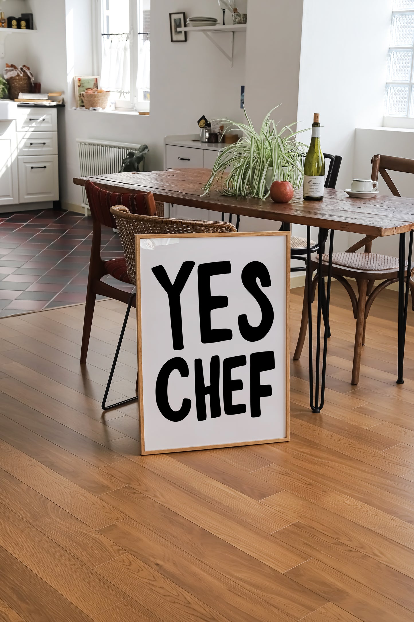 Yes Chef | Kitchen Poster | UNFRAMED