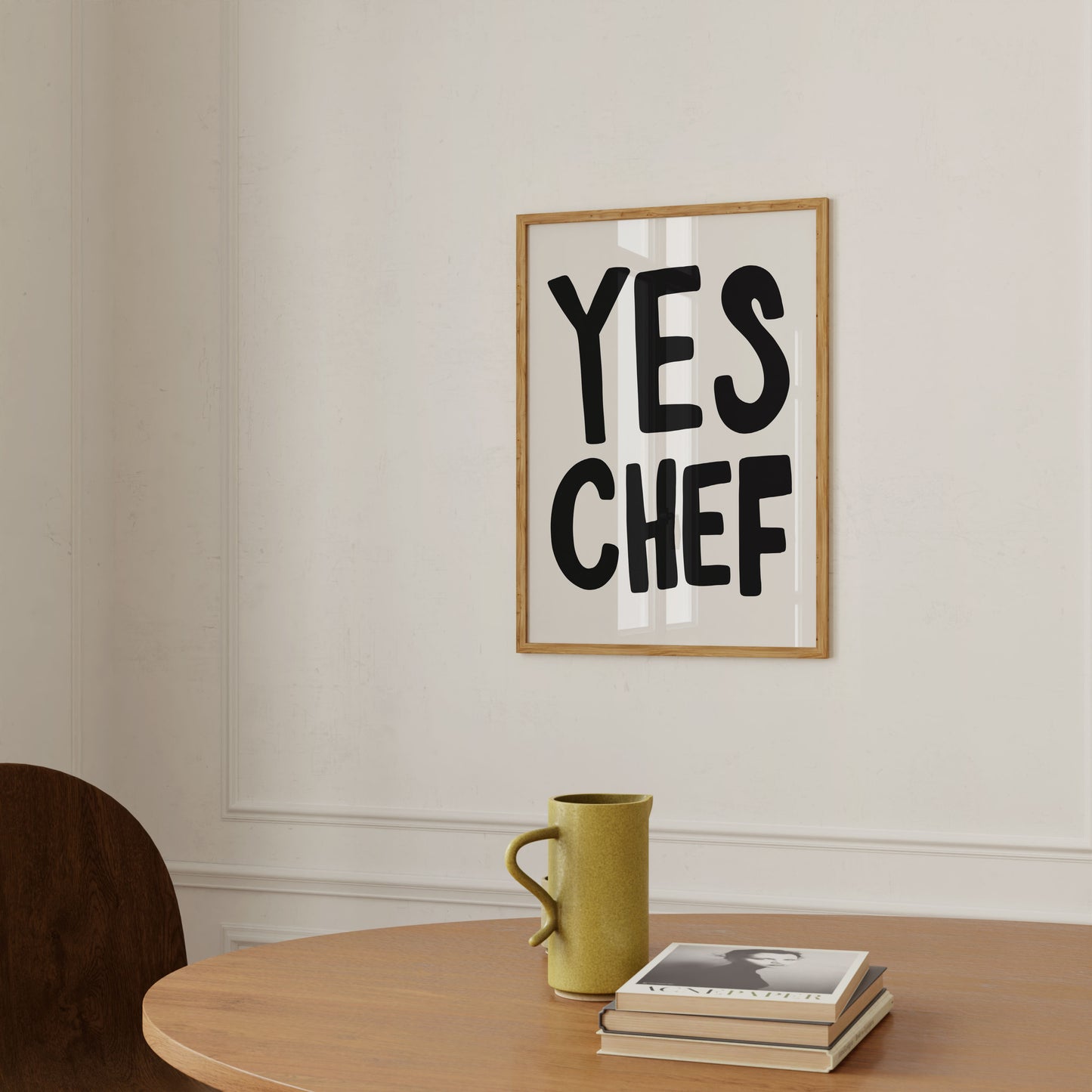 Yes Chef | Kitchen Poster | UNFRAMED