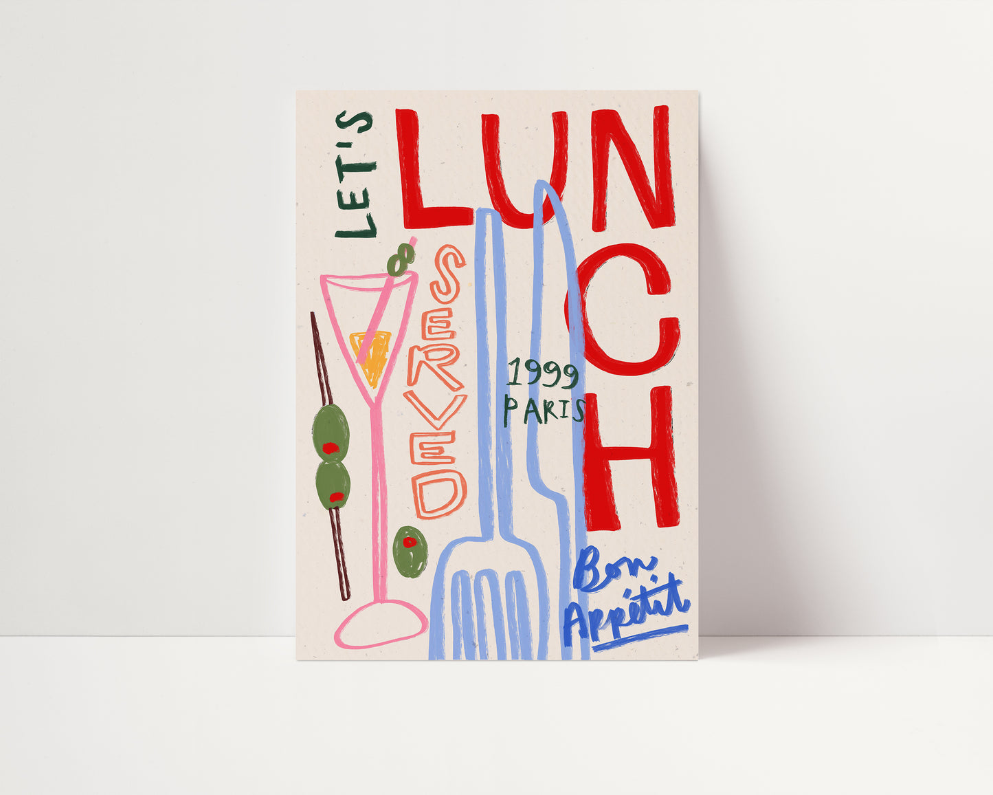 Let's Lunch | Dining Print | UNFRAMED