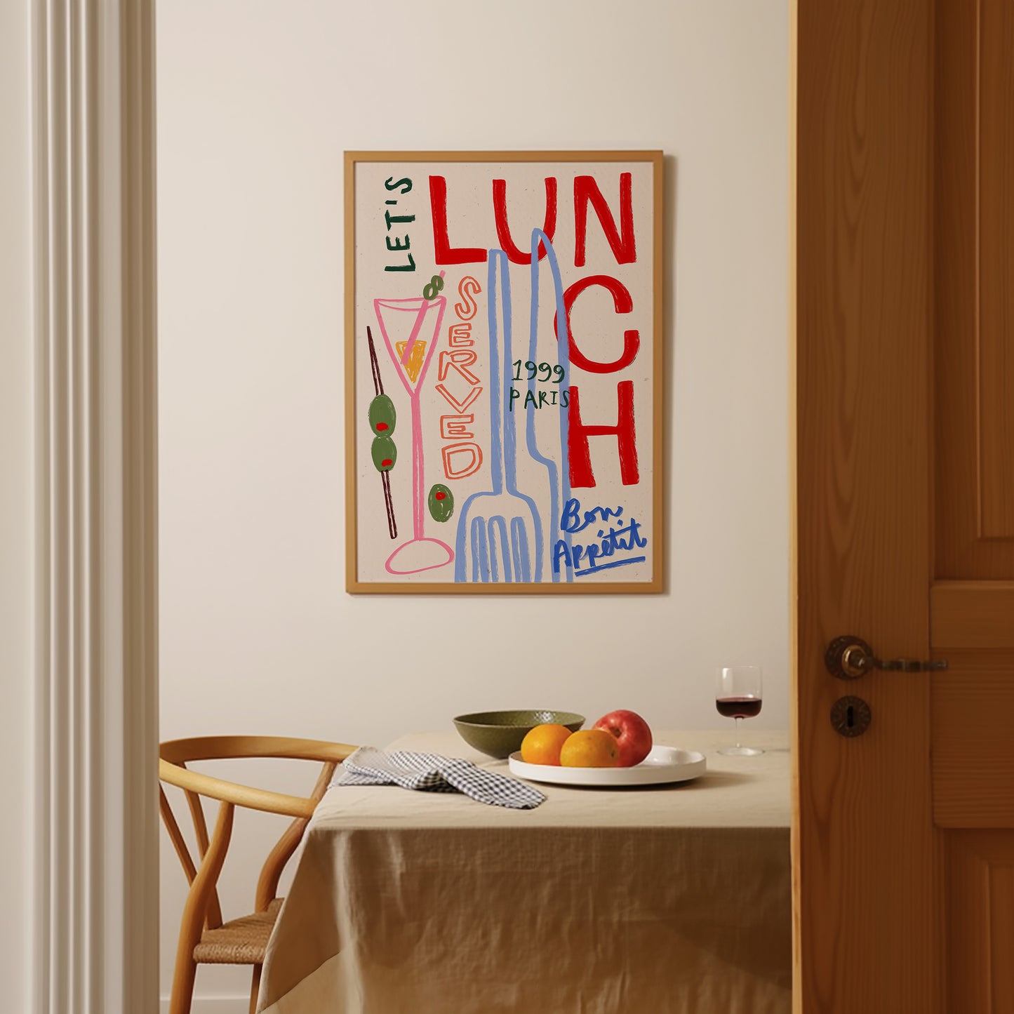 Let's Lunch | Dining Print | UNFRAMED