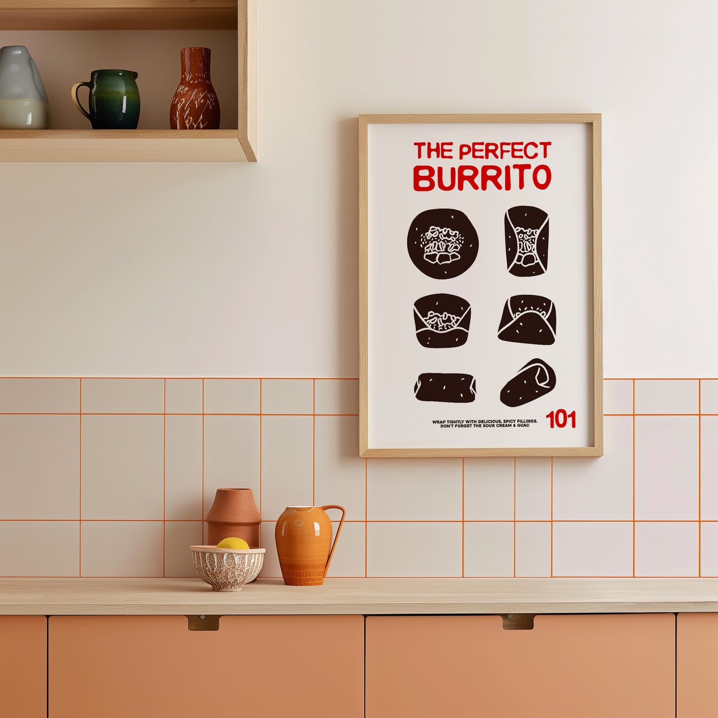 The Perfect Burrito | Mexican Food Print | UNFRAMED