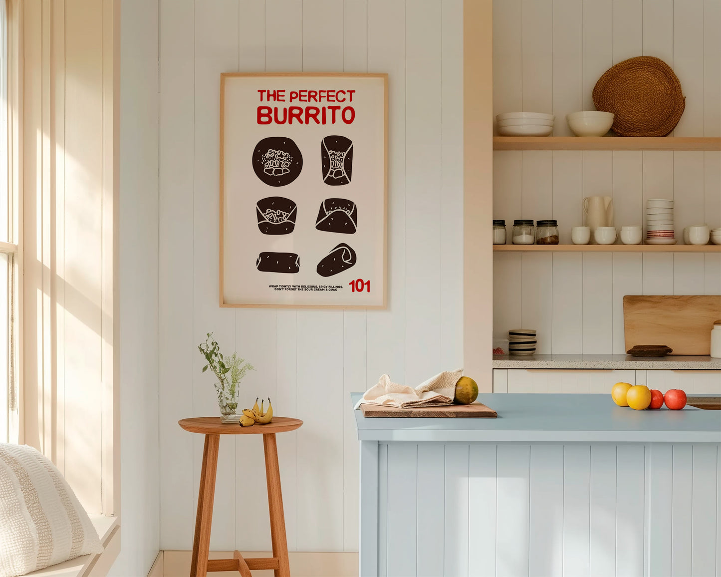 The Perfect Burrito | Mexican Food Print | UNFRAMED