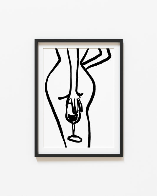 Woman and Wine Glass | Wine Poster | UNFRAMED