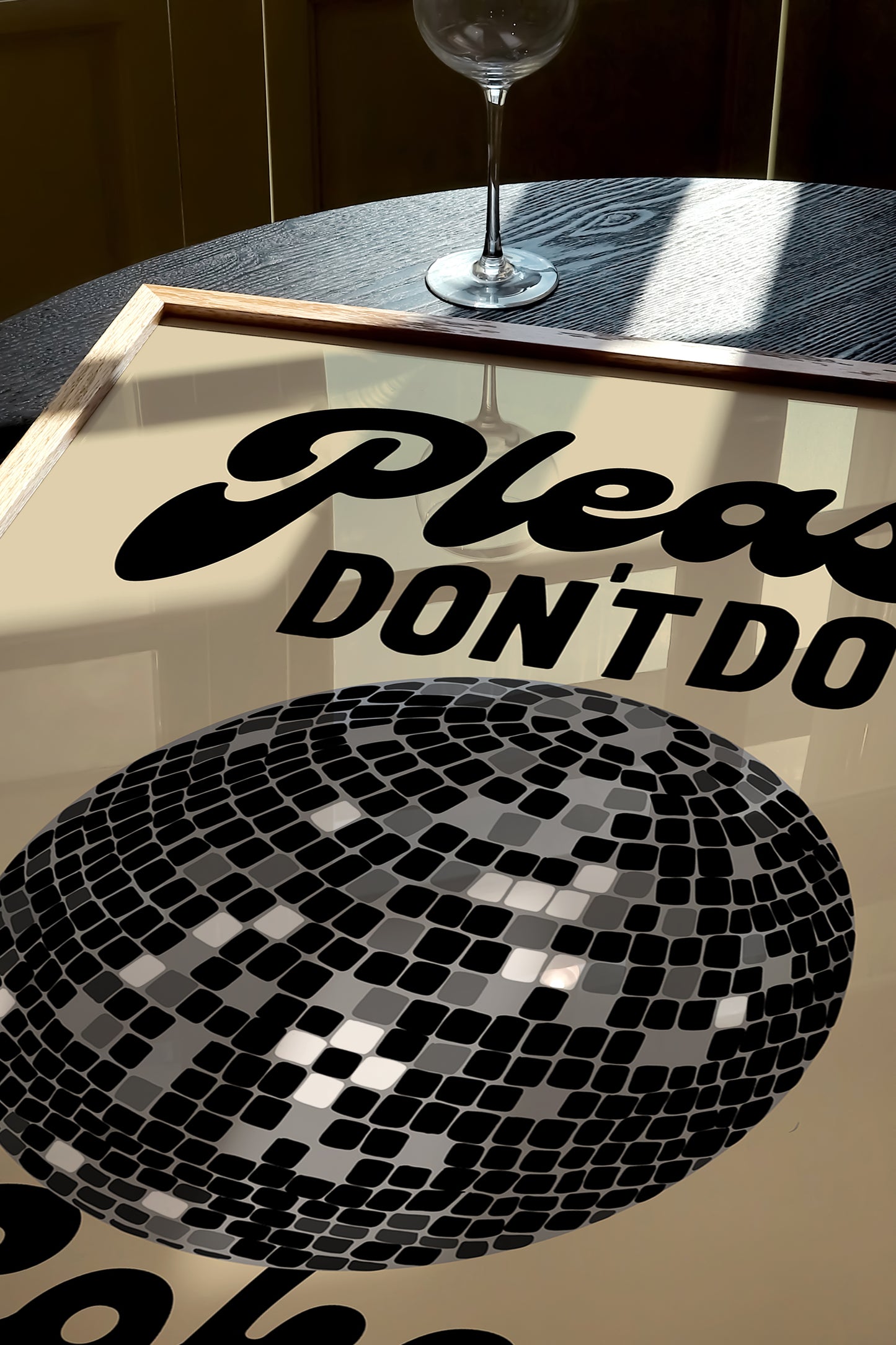 Please Don't Do Coke In The Bathroom | Disco Ball Poster | UNFRAMED