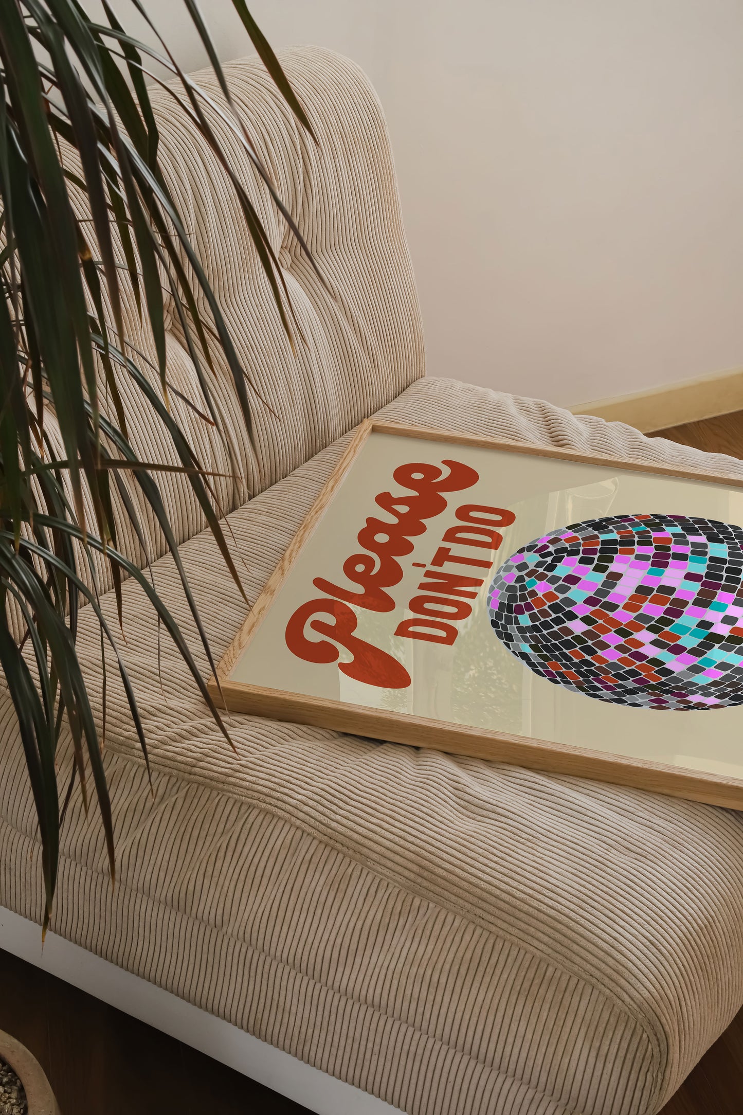 Please Don't Do Coke In The Bathroom | Disco Ball Poster | UNFRAMED