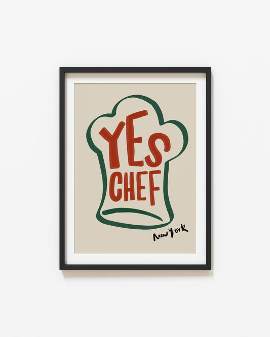 Yes Chef | New York Poster | UNFRAMED