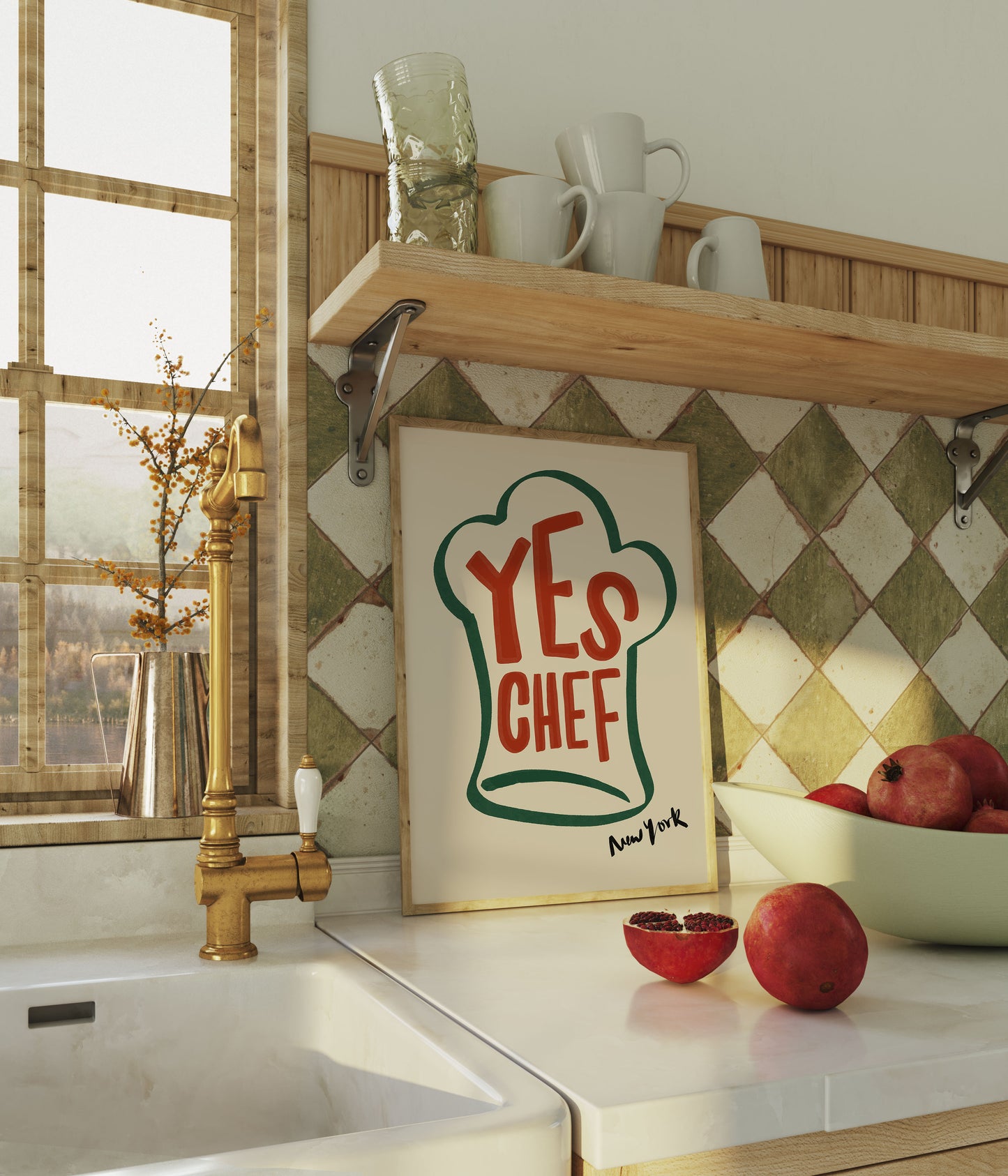 Yes Chef | New York Poster | UNFRAMED