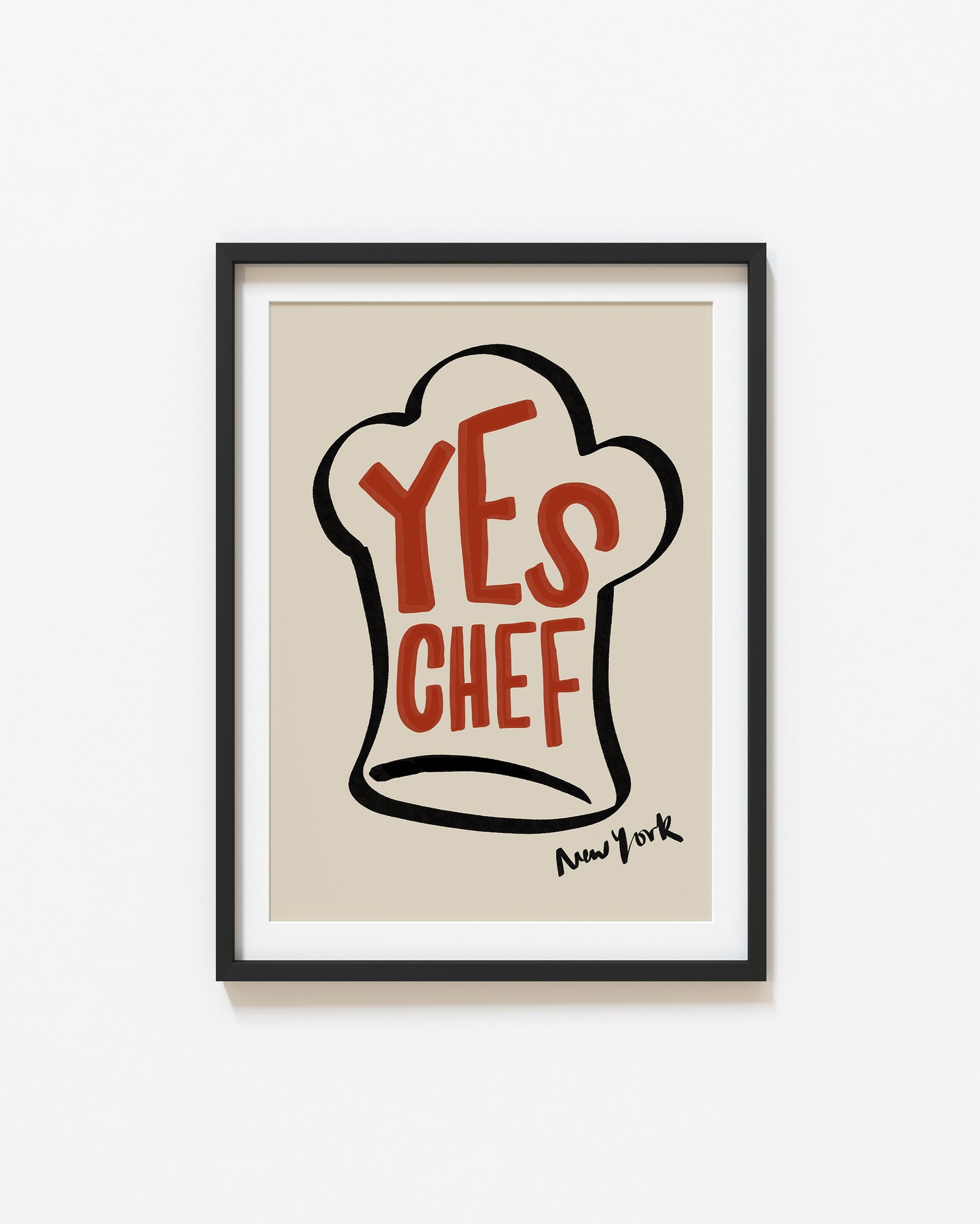 Yes Chef | New York Poster | UNFRAMED