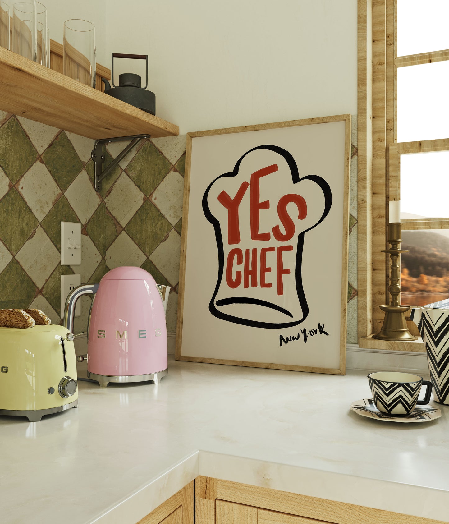 Yes Chef | New York Poster | UNFRAMED