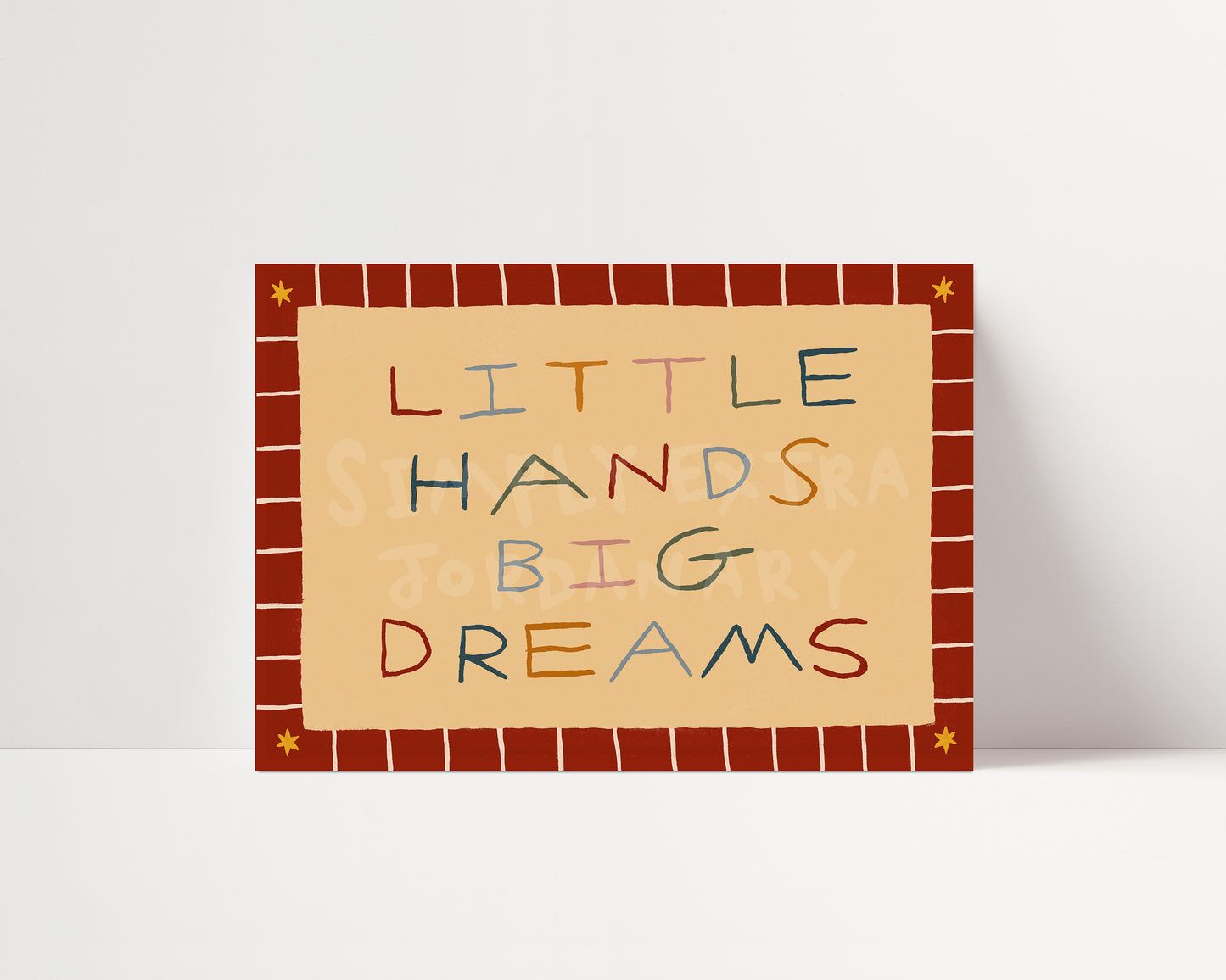 Little Hands Big Dreams | Horizontal Nursery Print | UNFRAMED