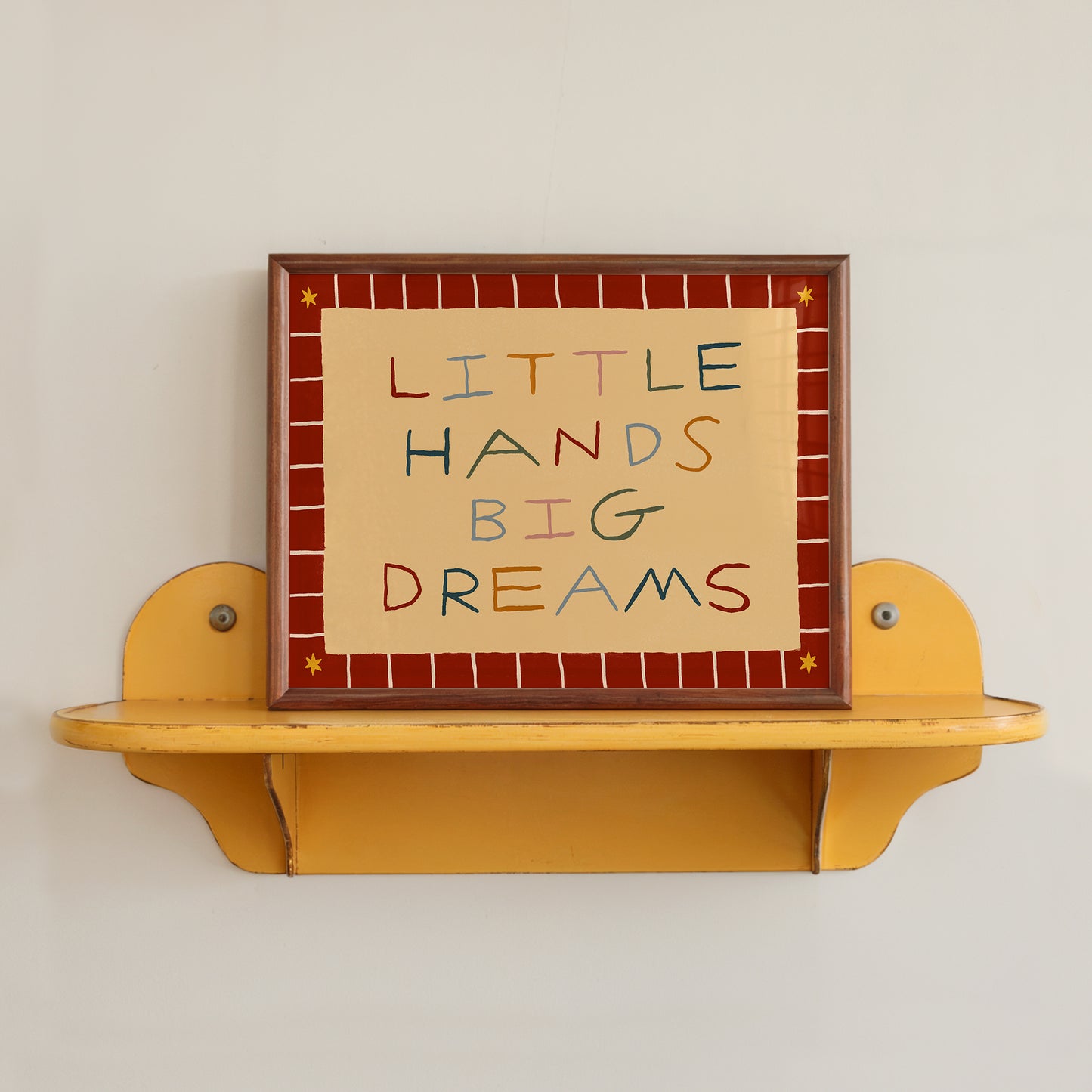 Little Hands Big Dreams | Horizontal Nursery Print | UNFRAMED