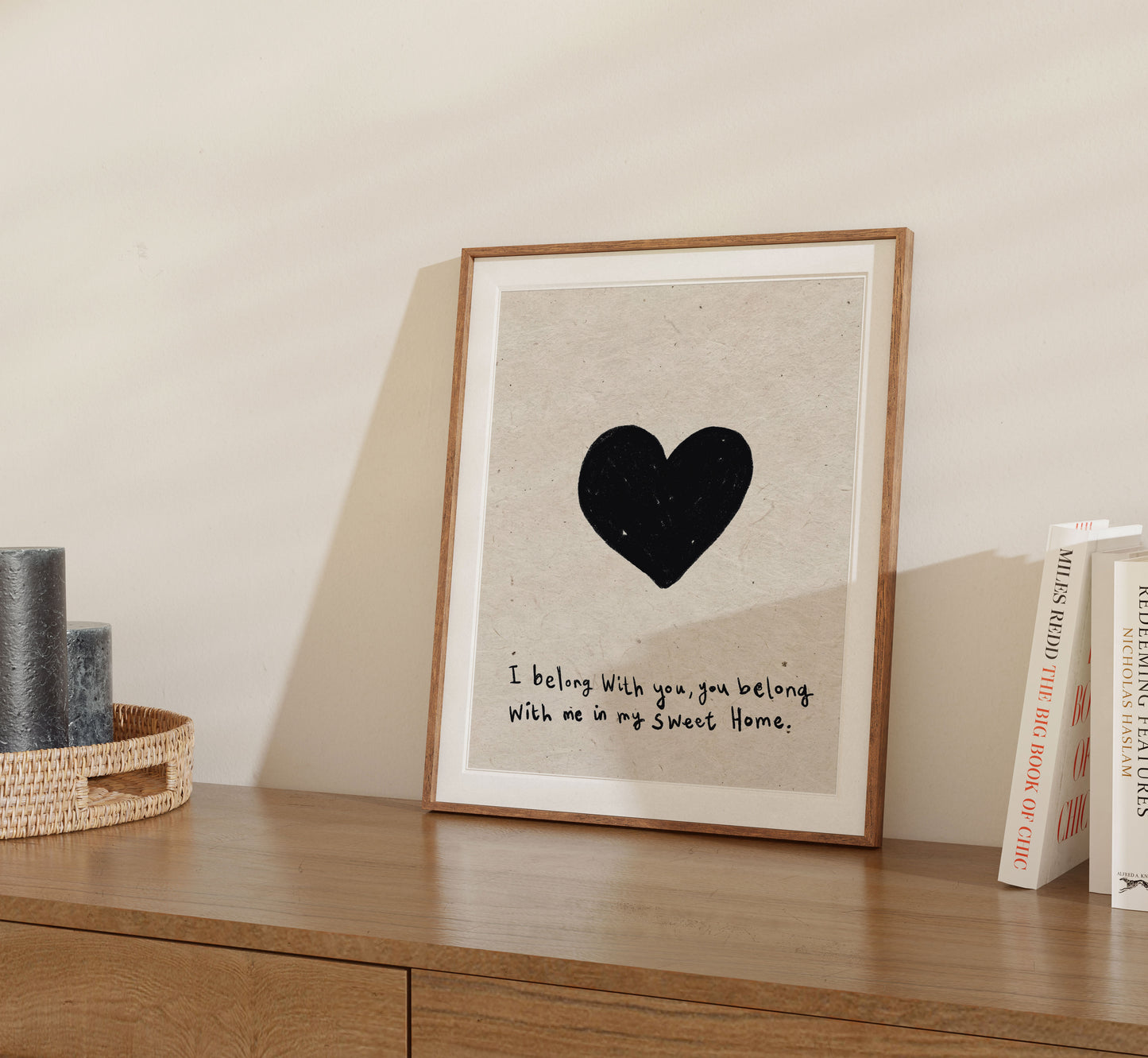 I Belong With You | Love Poster | UNFRAMED