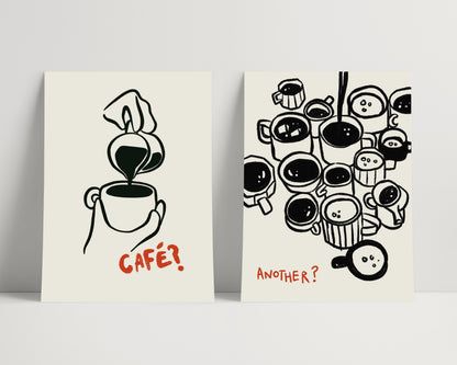 Another? Cafe? | Set of 2 Prints | UNFRAMED