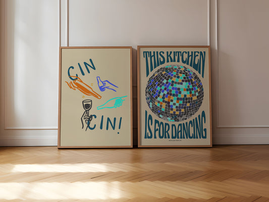 Kitchen Disco | Set of 2 Prints | UNFRAMED