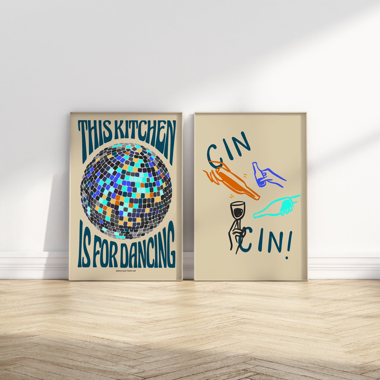 Kitchen Disco | Set of 2 Prints | UNFRAMED