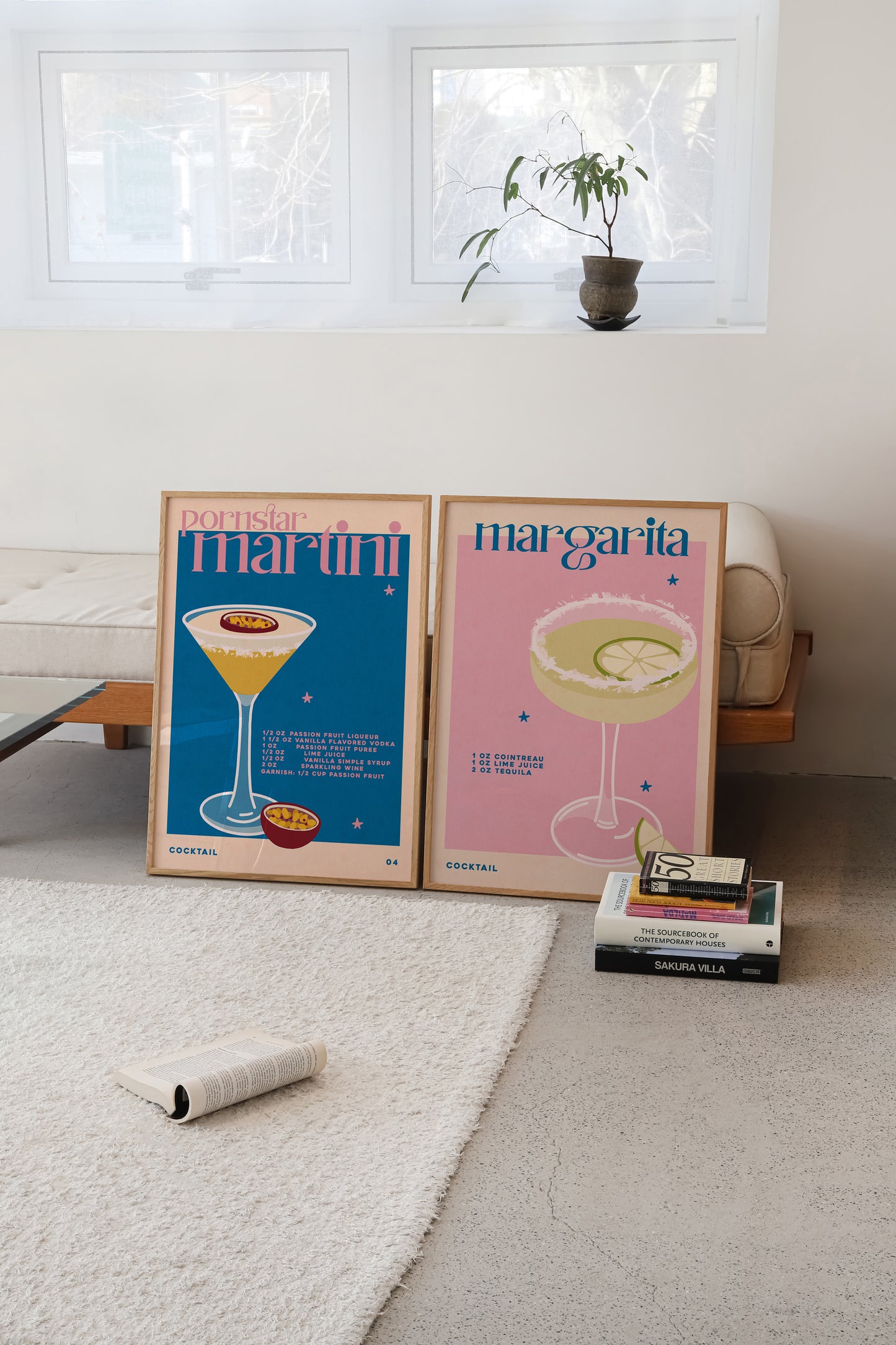 Porn Star Martini | Margarita | Set of 2 Prints | UNFRAMED