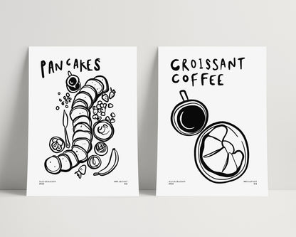 Breakfast | Set of 2 Prints | UNFRAMED