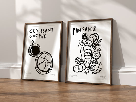 Breakfast | Set of 2 Prints | UNFRAMED