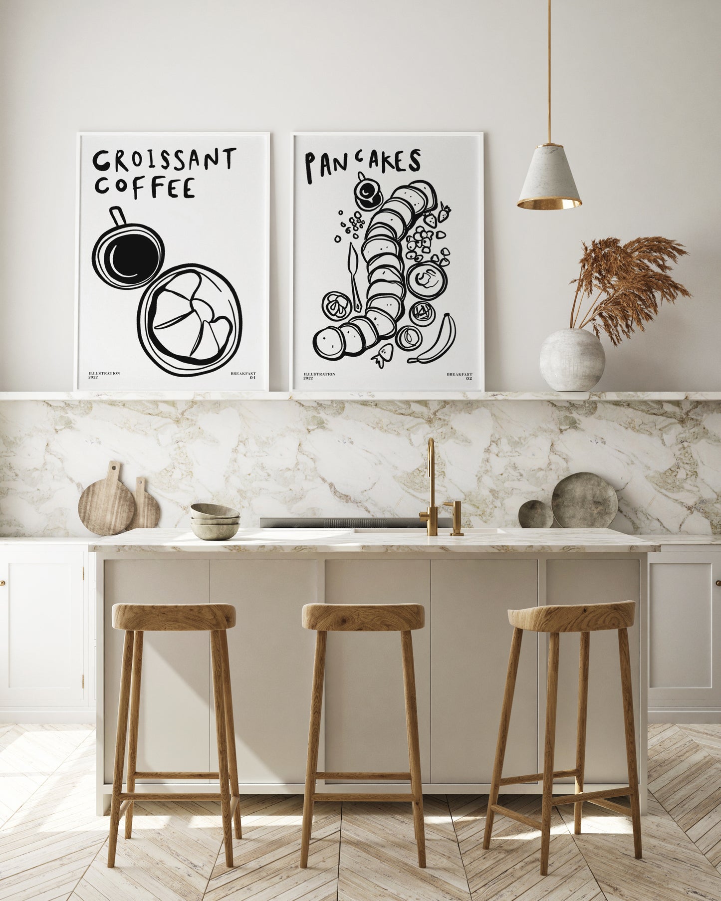 Breakfast | Set of 2 Prints | UNFRAMED