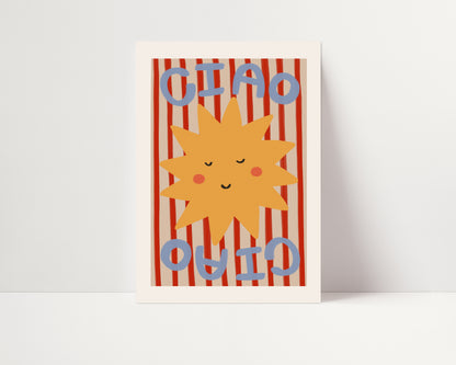 Ciao Sun | Kid's Print | UNFRAMED
