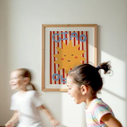 Ciao Sun | Kid's Print | UNFRAMED