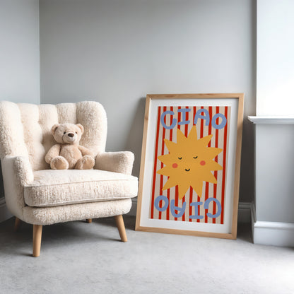 Ciao Sun | Kid's Print | UNFRAMED