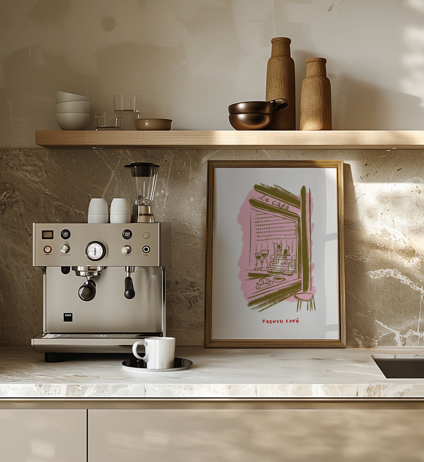 French Cafe Shop | Cafe Print | UNFRAMED