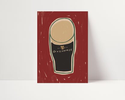 Guinness Pint | Beer Print | UNFRAMED
