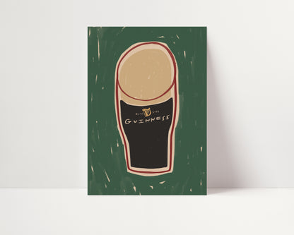 Guinness Pint | Beer Print | UNFRAMED