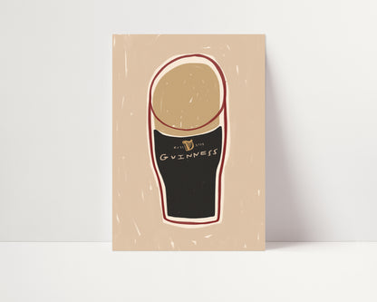 Guinness Pint | Beer Print | UNFRAMED