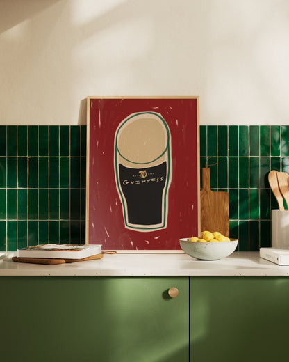 Guinness Pint | Beer Print | UNFRAMED