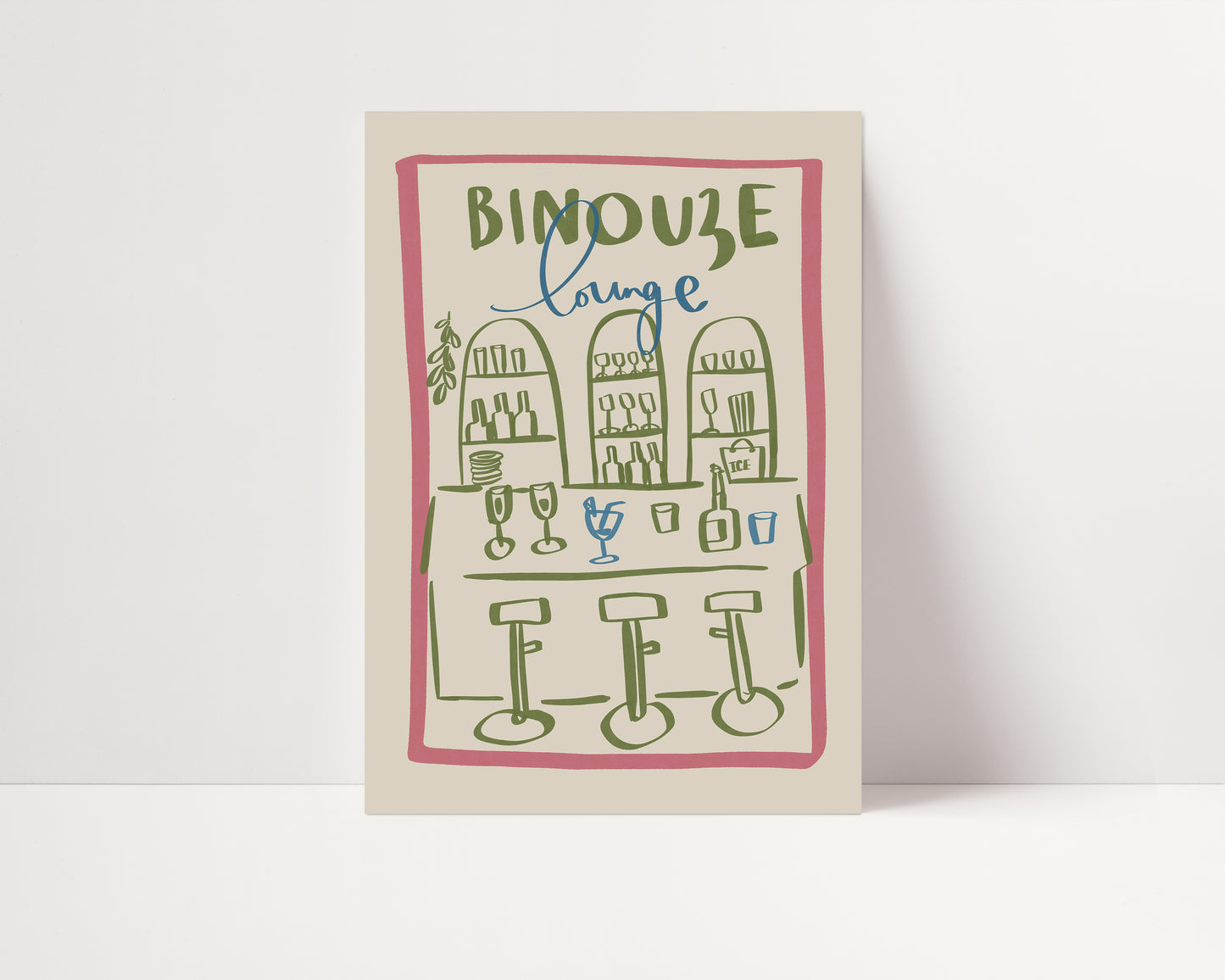 Binouze Lounge | Bar Poster | UNFRAMED