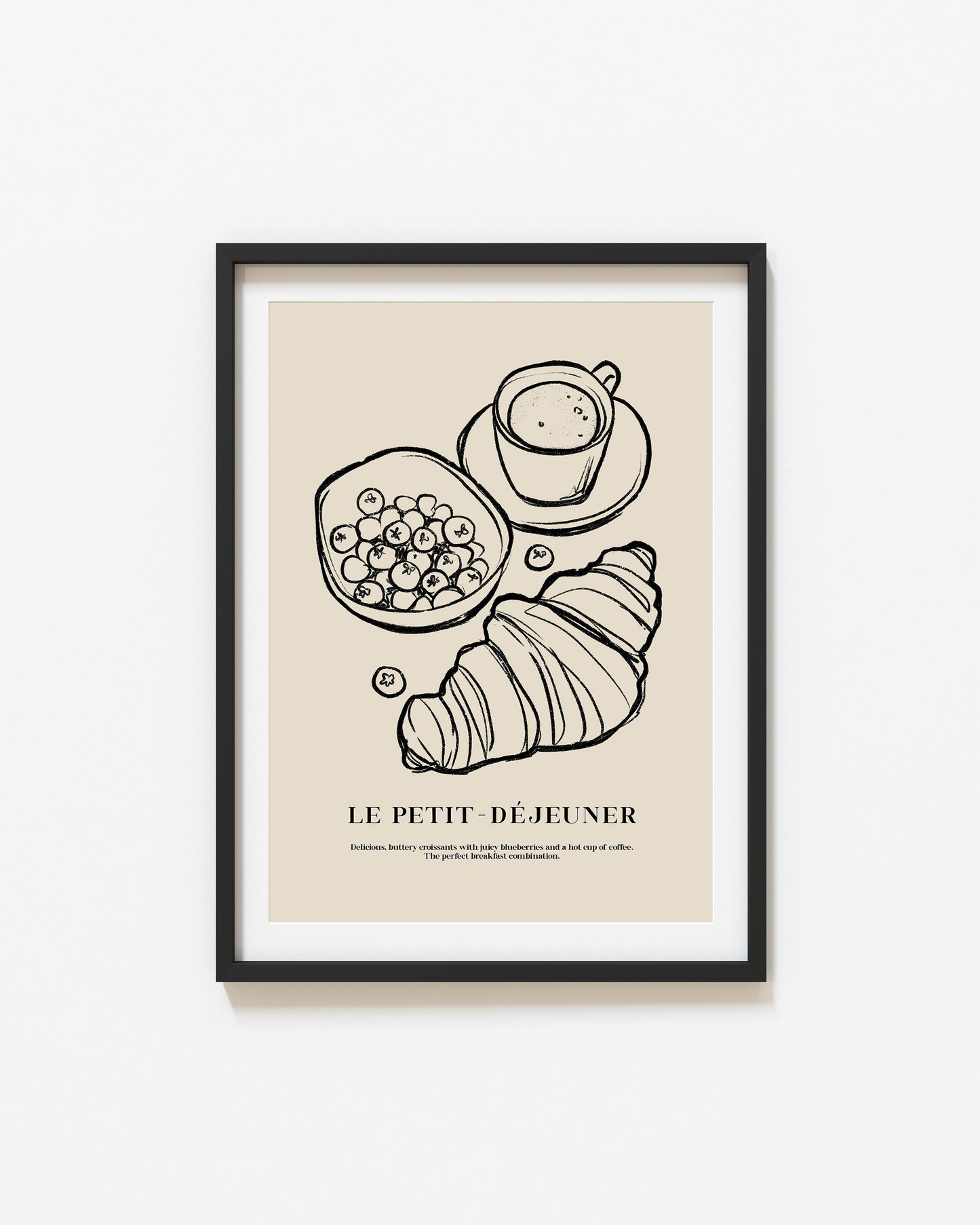 Croissants and Coffee | Set of 2 Prints | UNFRAMED