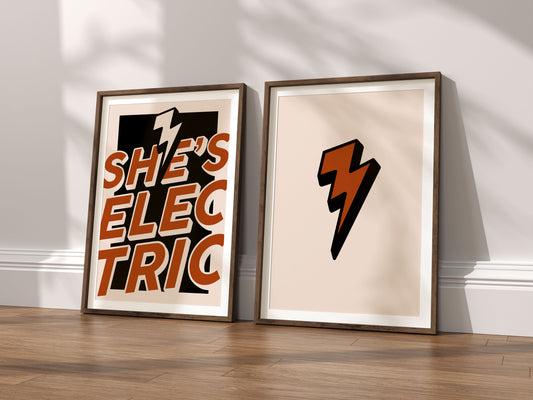 She's Electric | Set of 2 Prints | UNFRAMED