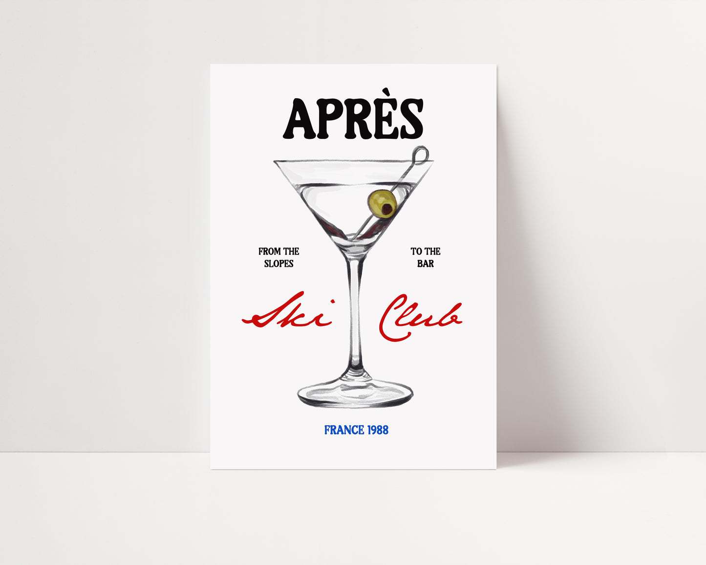 Après Ski | Martini Print | UNFRAMED