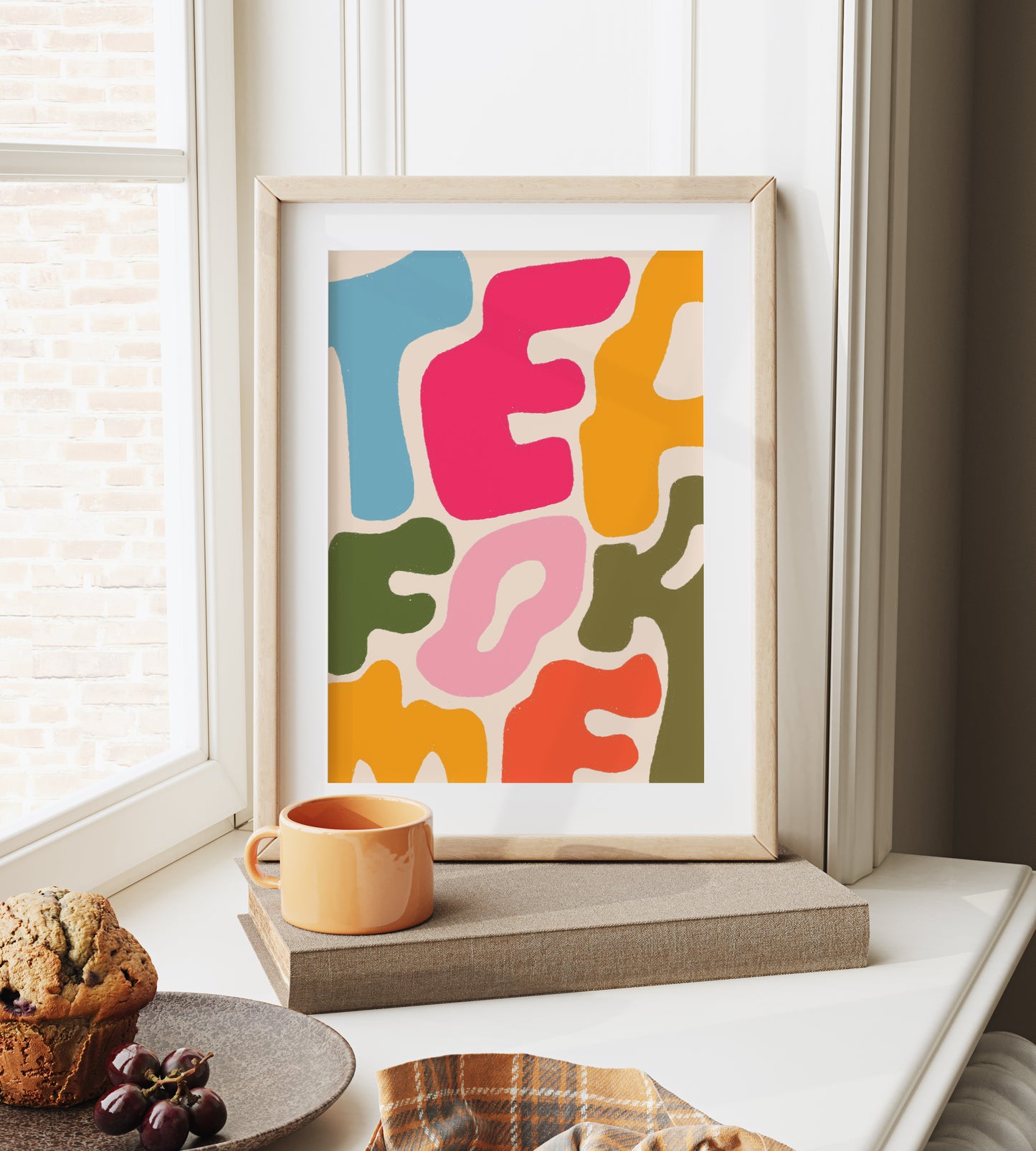 Tea For Me | Typography Print | UNFRAMED